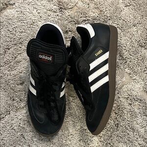 Adidas Samba Black with White Stripes Men's Sneakers